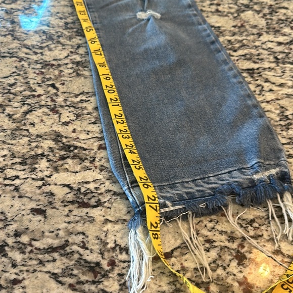 We The Free People Dylan Button Fly High Rise Cropped Bootcut Jeans size 25 d34 - Picture 9 of 11